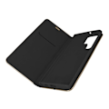 Miniatyrbillede 1 af 5: Samsung Galaxy S22 Ultra cover - FORCELL - Luna Book Gold - Video support funktion - Sort Svart