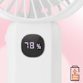 Miniatyrbillede 4 af 5: Mini Silent Portable Fan LED Display og integreret lampe LinQ White Vit