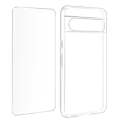 Pikkukuva 1 / 6: Kotelo Google Pixel 8 Prolle - AVIZAR - Silikonigeeli ja 9H Tempered Glass - 360° täysi suojapaketti Transparent