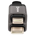 Miniatyrbild 2 av 5: Cobalt Magnetisk iPhone Lightning / USB-C Nyckelring Kompakt 9.7cm Swissten Grå Grå
