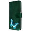 Pikkukuva 1 / 5: Kotelo Xiaomi Redmi Note 12 Wallet -keinonahkaiselle vihreälle, perhosmalli Grön