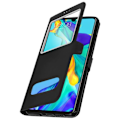 Miniatyrbillede 2 af 4: Etui Folio - AVIZAR - Huawei P30 - Dobbelt Vindue - Støttefunktion - Sort Svart