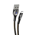 Pikkukuva 2 / 4: USB-USB-C-kaapeli 1,2 m 5A 20 W pikalataus Kirkas latauksen ilmaisin LinQ Musta