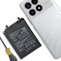 Miniatyrbillede 3 af 4: Internt batteri til Xiaomi Poco F6 Pro 5000mAh model BM5W Sort Svart