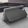 Miniatyrbillede 4 af 4: Huawei P30 Pro Case Spejl Case Translucent Flip Stand Video Sølvgrå Silvergrå