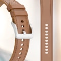 Miniatyrbillede 4 af 5: Læderrem til Galaxy Watch 3 45 mm Huawei Watch GT3 GT2 46 mm lysebrun Ljusbrun