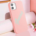 Pikkukuva 4 / 4: Coque silikonille iPhone 12 ja 12 Pro Vintage Soft Touch Guess Rose Rosa