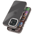 Miniatyrbild 2 av 5: Fodral till iPhone 16 - AVIZAR - Mjuk - Smoke Finish - Black Metallic Camera Contour Svart