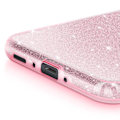 Pikkukuva 3 / 5: Samsung Galaxy A35:n ultraohut silikoninen vaaleanpunainen kimallekuori Rosa