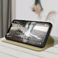 Miniatyrbillede 4 af 4: Housse Folio - Noname - iPhone 12 Pro Max - Guld - Magnetisk - Video Støtte Gyllene, gula