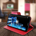 Miniatyrbillede 4 af 6: Huawei Y7 2019 AVIZAR etui - Rød - Standfunktion - Opbevaringsplads Röd