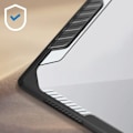 Miniatyrbillede 3 af 6: Fuldt cover til MacBook Air 15 2023 Stødsikker luftventil-underlag gennemsigtig sort Svart
