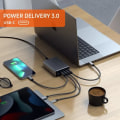 Miniatyrbillede 3 af 5: GaN 165W 4 USB-C Strømforsyning Kompakt Satechi Space Grey Sector Oplader Grå