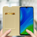 Miniatyrbild 4 av 4: Housse - DUX DUCIS - Huawei P smart 2020 - Ekologiskt läder - Videostöd - Kortficka Gult guld