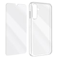 Pikkukuva 1 / 6: Täyssuojakotelo Samsung Galaxy A15 5G läpinäkyvälle karkaistulle lasille