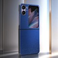 Miniatyrbillede 3 af 5: AVIZAR Beskyttelsesetui til Oppo Find N2 Flip - Blå - Carbon Effekt - Stilfuldt og unikt design Blå