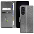 Miniatyrbillede 2 af 5: Etui til Samsung Galaxy S25 Edge Klap Tegnebog og Videostativ Grå Grå