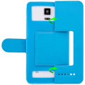Miniatyrbillede 4 af 4: Smartphone Etui - Universel - Turquoise - Øko-læder - 4,3 til 4,7 tommer - Magnetisk Turkos