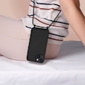 Miniatyrbillede 3 af 5: iPhone 14 Cord Case Halvstift med nakkestrop 80cm sort Svart