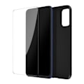 Pikkukuva 1 / 5: AVIZAR kotelo Xiaomi Redmi Note 10 5G:lle ja Poco M3 Prolle - musta - kova kuori ja karkaistu lasikalvo Svart