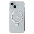 Pikkukuva 1 / 6: Coque MagSafe pour iPhone 15 Plus Paillette Bords Surélevés Guess Argent Grå