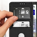 Miniatyrbillede 4 af 6: Smartphone sleeve - Samsung - Galaxy A15 5G - RFID beskyttelse - Sort - Elegant pungetui Svart