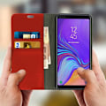 Pikkukuva 3 / 4: Samsung Galaxy A7 2018 Suojakotelo Folio Silikonikotelo Video-tuki Punainen