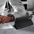 Miniatyrbild 4 av 4: Folio-fodral - AVIZAR - iPhone 11 Pro - Äkta läder - 3 kortfack - Videostöd Svart