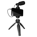 Pikkukuva 1 / 5: Pack Stream ja Vlog - Puluz - Vakaa Jalusta - Mikrofonissa Tuulen Estävä Suojus - Yhteensopiva Älypuhelimien 56-85mm kanssa