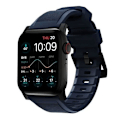 Miniatyrbillede 1 af 4: Armbånd til Apple Watch - NOMAD - Sort - Fluoroelastomer gummi - Slidstærk - Unisex Mörkblå