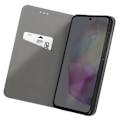 Miniatyrbillede 1 af 5: Etui til Samsung Galaxy A35 5G - AKASHI - Flip Wallet Video Support - Sort Svart