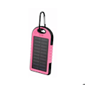 Miniatyrbild 1 av 2: Solbatteri 5 000 mAh Dubbel USB med Karbinhake Setty Rosa Rosa