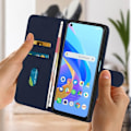 Pikkukuva 3 / 5: Oppo A76, A96 ja Realme 9i kansi - AVIZAR - Lompakon kansi - Jalustatoiminto - Sininen blå