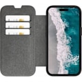 Miniatyrbillede 2 af 2: Helsinki Vegan Læder Folio-etui til iPhone 15 Plus DBRAMANTE1928 Gennemsigtig sort Svart