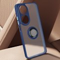 Miniatyrbillede 3 af 5: Stødsikker hårdt etui til Honor 90 Smart - AVIZAR - Metal Ring Video Support - Blå Blå