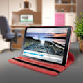 Miniatyrbillede 3 af 4: Tablet sleeve - Samsung - Galaxy Tab A 10.5 - Adjustable case - 360° stand - Red Röd