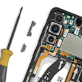 Pikkukuva 4 / 4: Virta- ja äänenvoimakkuuspainike Samsung Galaxy S21 FE:lle Black Svart