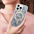 Miniatyrbillede 3 af 5: MagSafe Pack til iPhone 14 Pro Max Pattern Cover og MagSafe Charger Guess Blue Blå