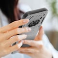 Miniatyrbild 3 av 5: Fodral för Nothing Phone 2a - AVIZAR - Texturerat konstläder - Mjuk kontur - Grå Grå