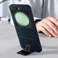 Miniatyrbild 3 av 5: Fodral till Samsung Galaxy Z Flip 5 - AVIZAR - Classic Stand - Vikbart stöd - Midnattsblå Blå