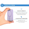Miniatyrbillede 3 af 4: Powerbank 5000mAh kompatibel MagSafe Induction 15W Violet Force Power