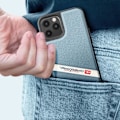 Miniatyrbillede 3 af 5: Cover til iPhone 12 og 12 Pro Anti-fall 1,5m Denim Denim Coating Diesel Blue Blå