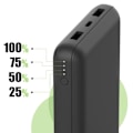 Miniatyrbillede 3 af 6: Batteri til nødsituationer 20000 mAh 2x USB og USB C 15W LED indikator Belkin Sort Svart