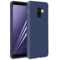 Pikkukuva 1 / 4: Forcell Galaxy A8 Case Soft Touch silikonigeeli joustava kotelo - Midnight Blue Midnight Blue