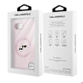 Miniatyrbillede 5 af 5: Coque MagSafe til iPhone 16e Silikone Blød Printet Karl & Choupette Karl Lagerfeld Pudder Rosa