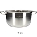 Miniatyrbillede 4 af 5: Marmite - Cheffinger - 30 cm - Rustfrit stål - Inkluderet låg - Ergonomiske håndtag Grå