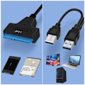 Miniatyrbild 4 av 6: USB 2.0 till SATA eller SSD Adapterkabel 2,5 tum Kompakt Design LinQ Svart