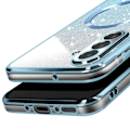 Miniatyrbild 4 av 5: Coque MagSafe för Samsung Galaxy A26 Silikon Glittrande Blå Blå