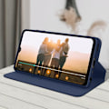 Miniatyrbild 4 av 4: Hus för Samsung Galaxy A32 5G - MÄRKE - Etui i ekoläder - Videostöd - Kortficka - Mörkblå Midnattsblå