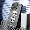 Pikkukuva 3 / 5: Suojakuori iPhone 13 Prolle - KARL LAGERFELD - Saffiano Leather Finish - Harmaa Grå